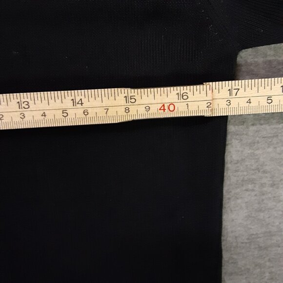 Loulou Woman's Blouse Size XL Pullover, Black, Beaded, 3/4 Sleeve, Round Neck - Picture 5 of 7